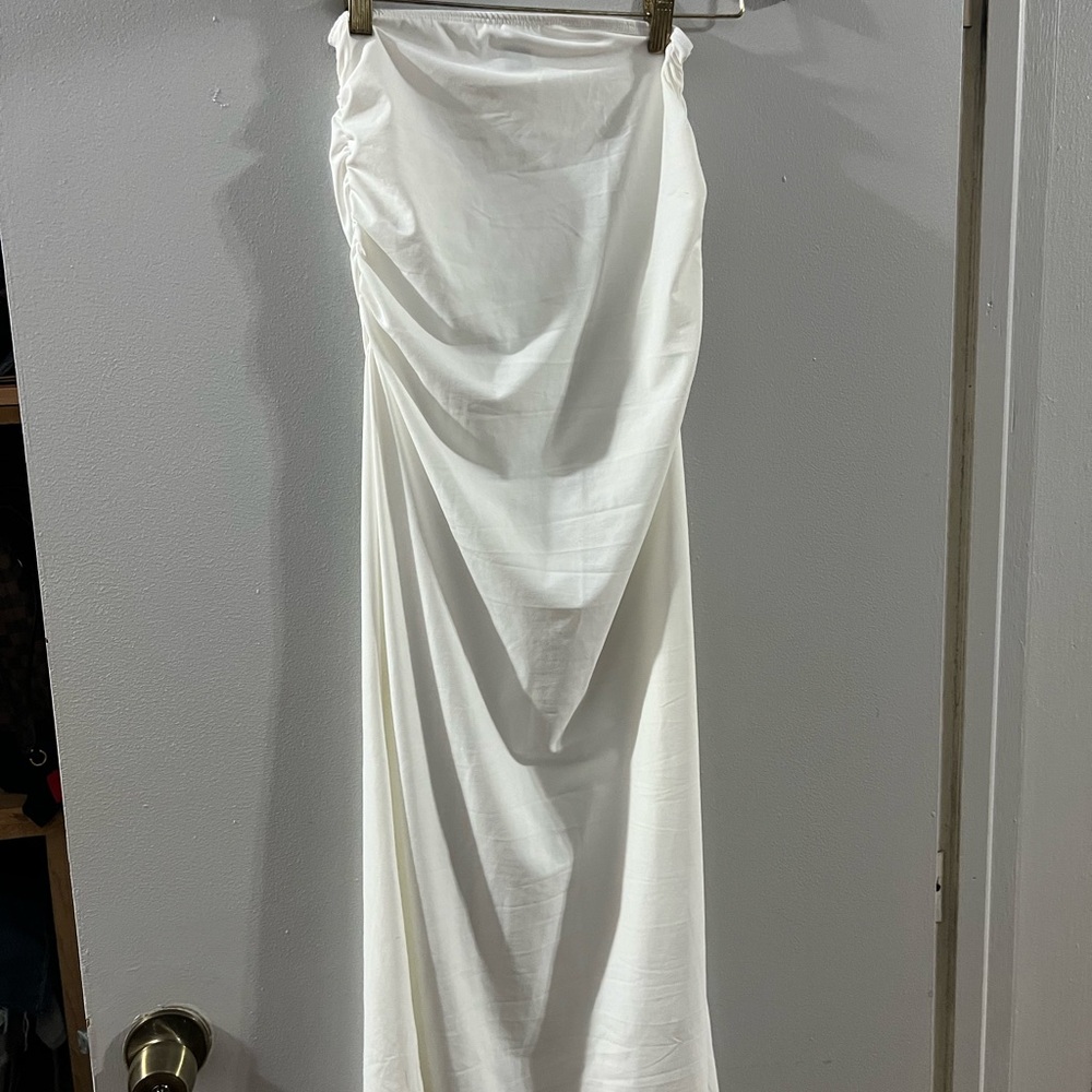 SHEIN White V-Neck Top